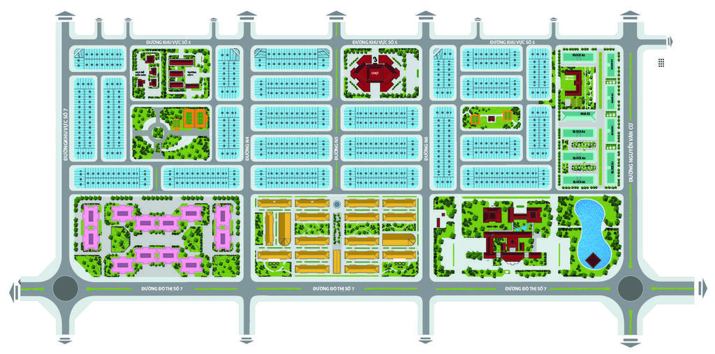 Tổng thể Mặt bằng DTA City - DỰ ÁN KHU ĐÔ THỊ DTA CITY